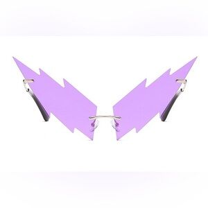 Lightning Rimless Sunglasses in Purple - Women's Fashion Accessory